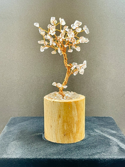 Arbre de vie bonsaï Cristal de Roche - AV-32 - Creations Natural Stone