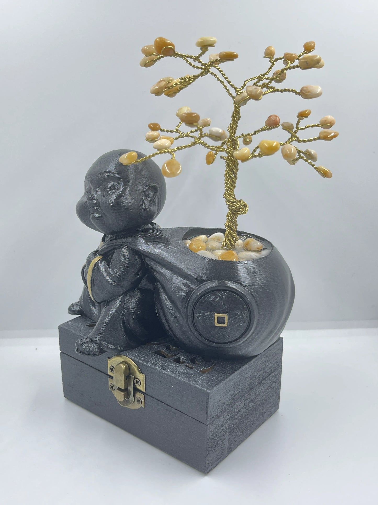 Arbre de vie bouddha Pierre Citrine - AV-36 - Creations Natural Stone