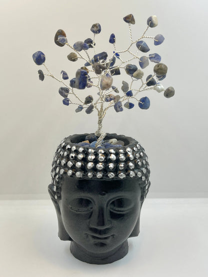 Arbre de vie bouddha Pierre Lapis Lazuli - AV-39 - Creations Natural Stone