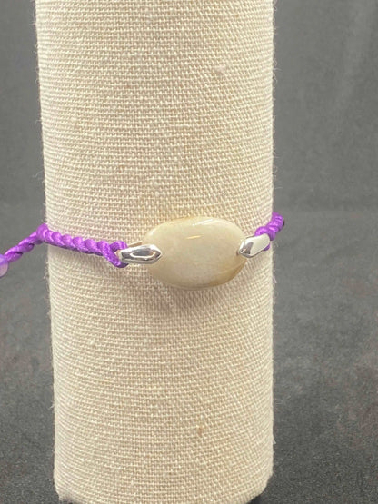 Bracelet violet pierre Quartz - BR-54 - Creations Natural Stone