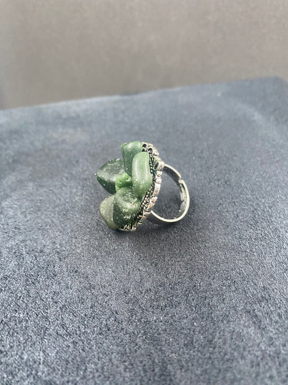 Bague Jaspe vert - BA-29 - Creations Natural Stone