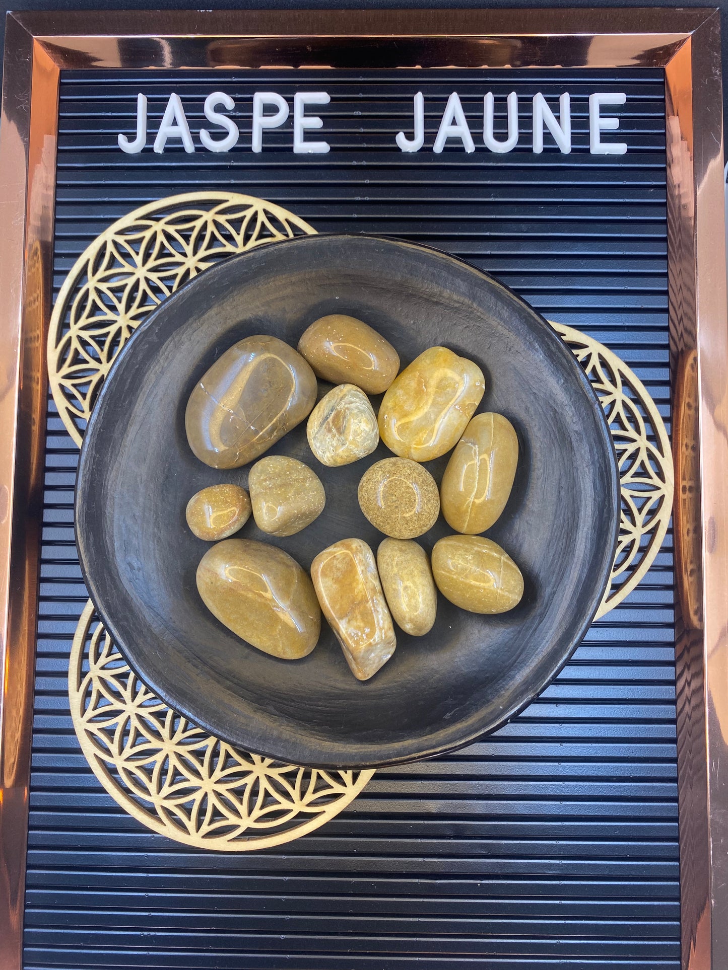 Pierre roulée Jaspe jaune - GA-06 - Creations Natural Stone