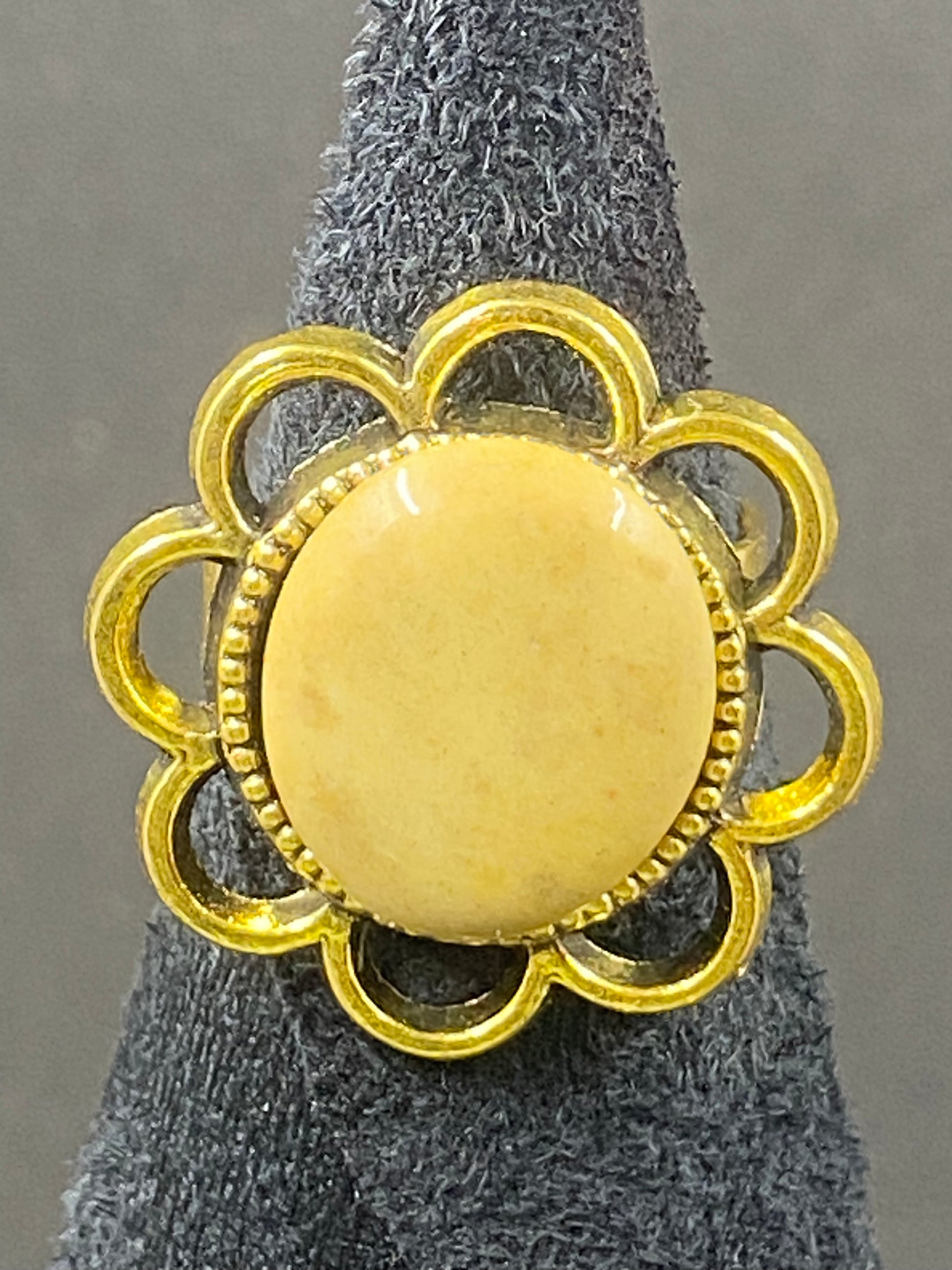 Bague Jaspe Jaune - BA-26 - Creations Natural Stone